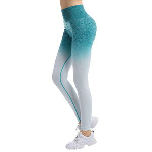 Kureas Fitness Leggings Women Stretchy Workout Push Up High Waist Butt Skinny Pants Breathable Quick dry Gradient Macarons on AliExpress - OneWorldDeals