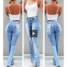 Load image into Gallery viewer, Woman Washed Ripped High Waist Vintage Jeans - OneWorldDeals