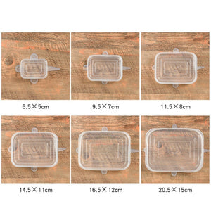 6 pcs Reusable Silicon Stretch Lids Universal Lid Silicone Food Cover - OneWorldDeals