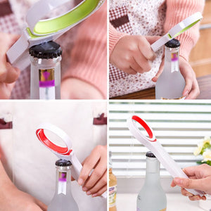 3 in 1 bottle opener Screw Cap Jar Bottle Wrench Multi Purpose Can Opener Bottle Lid Grip Wrench Bottle Kitchen Tools - OneWorldDeals