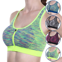 Load image into Gallery viewer, Sports Bra With Zipper - OneWorldDeals