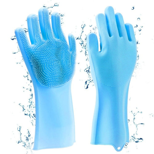 1 Pair Magic Silicone Home + Kitchen Cleaning Gloves - OneWorldDeals